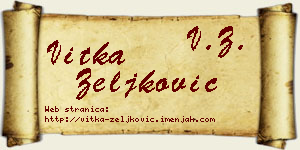 Vitka Zeljković vizit kartica